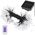 thumbnail image 3 of 10M 60LED Chip Solar LED Remote Control String Light Warm White Waterproof String Light, 3 of 14