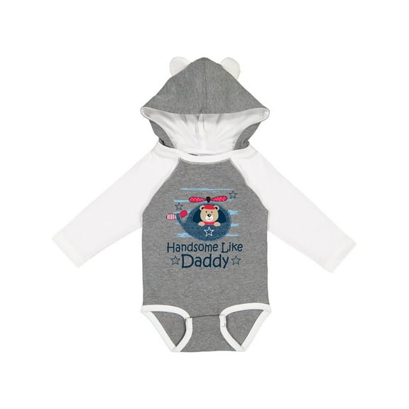Inktastic Handsome Like Daddy for Boy Boys Long Sleeve Baby Bodysuit