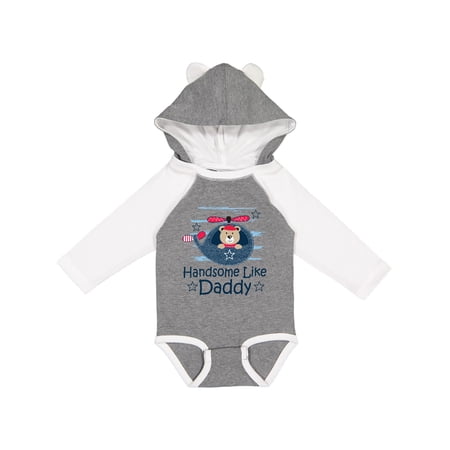 Inktastic Handsome Like Daddy for Boy Boys Long Sleeve Baby Bodysuit