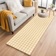 thumbnail image 2 of Buffalo Plaid Kitchen Runner Rug 2x6 Washable Runners for Hallway Non Slip Farmhouse Yellow Checkered Vintage Rustic Large Area Rug Indoor Carpet for Bathroom Laundry Entryway Bedroom Living Room, 2 of 9