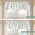 thumbnail image 3 of Tie Up Valance for Windows Green Flower Curtains Valances Rod Pocket Valance Window Treatments Floral Tree Branch Sage Green Balloon Curtains for Kitchen Living Room Bedroom Bathroom 42x12 Inch, 3 of 9