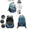 thumbnail image 6 of Jeiento 5-Piece Backpack and Lunch Box Set 16 Inch Water Resistant Polyester Blue Shark Backpack for Elementary Boys with Pencil Case, Water Bottle Holder, Keychain, Back to School, 6 of 6
