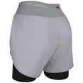 thumbnail image 2 of Exxact Sports 2 in 1 Shorts Women - Athletic Shorts with Spandex Underneath, Dry Fit Running Shorts with Pockets Women (Gray Silver, AXS), 2 of 7