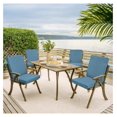 thumbnail image 3 of Arden Outdoor Dining Chair Cushion, 20 x 20, Rain-Proof, Fade Resistant, 20 x 20, French Blue Texture, 3 of 4