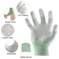 thumbnail image 4 of Unique Bargains 2Pairs ESD Anti Static Gloves 20cm High Resistance Carbon Fiber Computer Gloves(Medium), Green, 4 of 5
