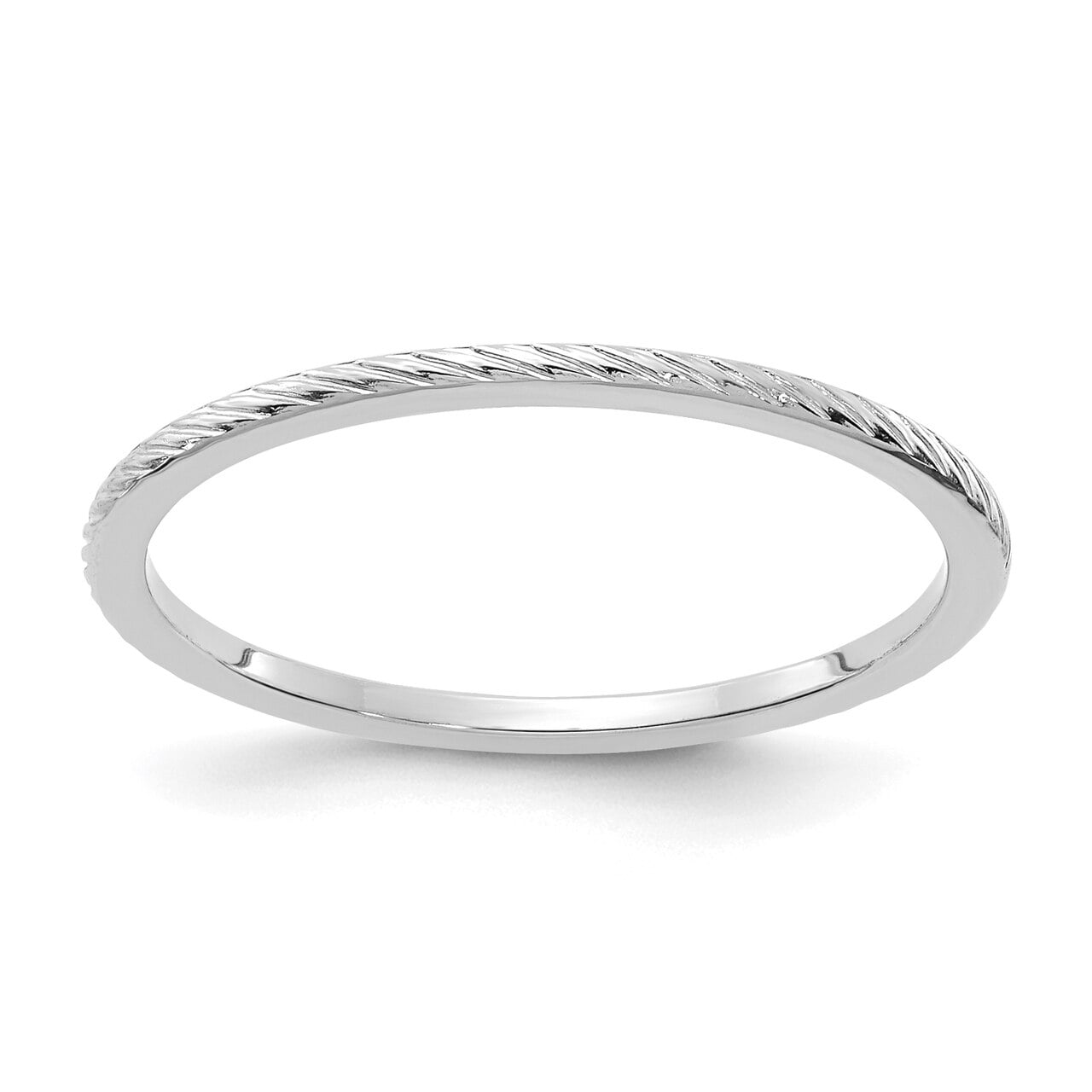 Lex /& Lu 10k White Gold 8mm LTW Half Round Band Ring