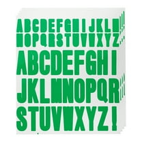Uxcell 4 Sheets Letter Stickers Vinyl Letter 9.1'' x7.7'' for Indoor Outside Sticker Decal Green