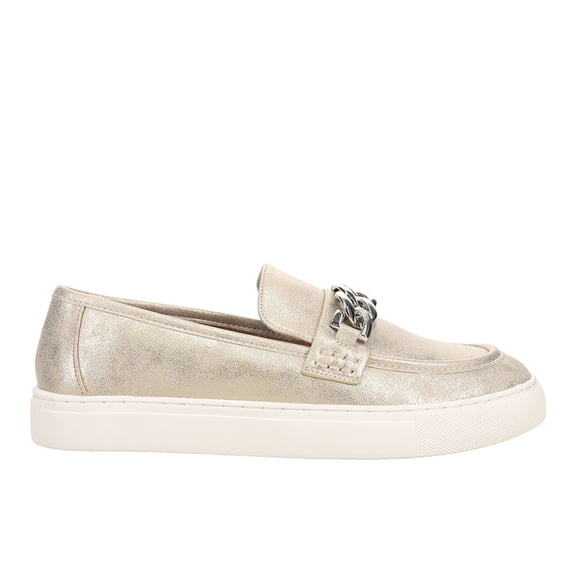 Corkys Womens Chain Reaction Metallic Slip On Loafers Casual Shoes