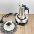 thumbnail image 3 of European-Style Stainless Steel Coffee Maker Set with Espresso & Moka Pots, 110V Electric Stove, 9-Cup Capacity – Rust-Resistant, Compact Design for Home Use, Easy to Clean & Versatile for Milk Heating, 3 of 5