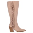 thumbnail image 4 of Time And Tru Women's Faux Suede Tall Fringe Boots, 4 of 8