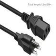 thumbnail image 4 of 5ft 18 AWG 3 Prong AC Power Cord - Universal Replacement Cable for TVs, Computers, Radios, Laptops, and Kitchen Appliances, 4 of 8