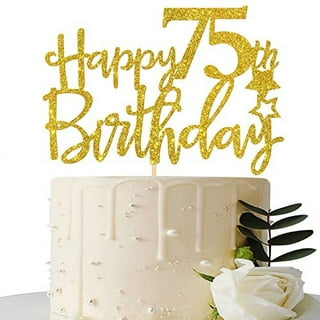 Gold Glitter Happy 16th Birthday Cake Topper,Hello 16, Cheers to 16 Years,  16 & Fabulous,Sweet 16 Party Decoration