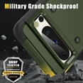 thumbnail image 4 of Decase Military-Grade for Google Pixel 8A Case,Heavy-Duty Drop Protection,Slim Hard Back Cover with Invisible Kickstand Rugged Shockproof Anti-Scratch Cover Case, Armygreen, 4 of 7