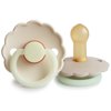 FRIGG Daisy Night Natural Rubber Baby Pacifier 2-Pack, 6-18 months, Croissant/Cream