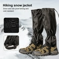 thumbnail image 3 of Yesbay 1 Pair Outdoor Leg Gaiter Adjustable Waterproof Men Women Hiking Climbing Snow Skiing Hunting Snake Guard Snow Boot Shoe Gaiter Leg Protector Cover, 3 of 7