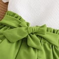 thumbnail image 5 of KPOPLK Toddler Baby Girl Summer Clothes Funny Print Short Sleeve Top Short Casual Outfit 3 6 12 18 Month 2T 3T 4T(6-9 Months,Green), 5 of 8