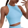 thumbnail image 2 of Njoeus Women's Sleeveless Racerback Camisole Crop Tops Gym Workout Tank Tops for Women Summer Basic Tee Shirts Womens Girls Daily Clothes, 2 of 7