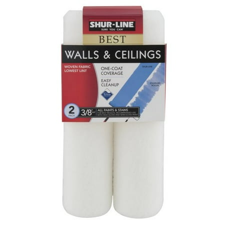 Shur-Line Walls & Ceilings Roller Cover, 3/8" Nap, 2pk