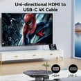 thumbnail image 2 of BENFEI HDMI to USB C Cable 6 feet 4K@60Hz, Unidirectional HDMI (Source) to USB-C (Display) Adapter for MacBook, Steam Deck, PS5/4, Nintendo Switch, AR/XR, Portable Monitors, 2 of 7
