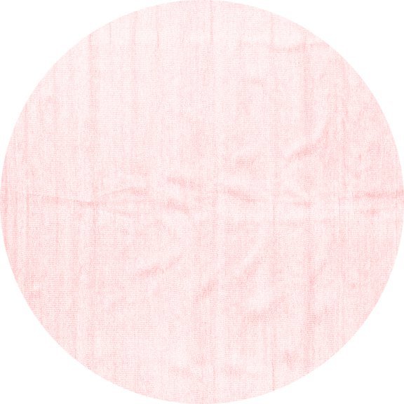 Ahgly Company Indoor Round Solid Red Modern Area Rugs, 3' Round