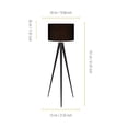 thumbnail image 4 of Teamson Home Romanza Lampe de Sol Trépied Éclairage Moderne - Noir, 4 of 5