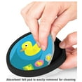 thumbnail image 3 of Silicone Non-Slip Drink Coasters with Removable Printed Absorbent Felt Pad - Set of 4 - Rubber Ducks, 3 of 3