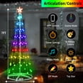 thumbnail image 2 of 7-ft Smart Christmas Cone Tree Star String Lights USB-powered Programmable Multicolor 100 Vibrant RGB Changing LED 2025 NEW, 2 of 7