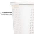 thumbnail image 4 of Cesta para ropa Mind Reader, delgada, cónica, con tapa, 50 L, color blanco, 4 of 5