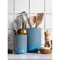 thumbnail image 7 of LE TAUCI Utensil Holder, 7.3"+5.4" Ceramic Utensil Crock, Plant Pots & Home Accessories, Pack of 2, Glaze Blue Serving Storage, 7 of 7