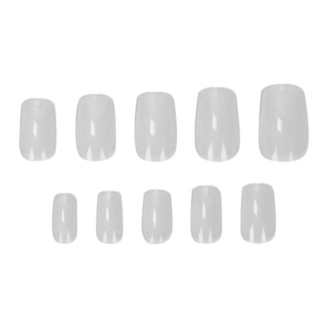 Puntas de uñas cuadradas cortas Ticfox 500 piezas transparentes de uñas postizas rendimiento de alta gama