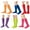 Pink, variant on Womens Thick Comfortable Soft Fuzzy Cozy Calf High Winter Plush Socks 6 Pairs Christmas Style Size 9-11
