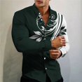thumbnail image 1 of Camisa de traje superior con gráfico transparente, corte entallado, para exteriores, tela suave y cómoda, talla grande, tendencia de primavera y verano , nueva, 1 of 6