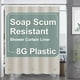 thumbnail image 1 of AmazerBath Cortina de ducha de plástico de 84 pulgadas de largo, 72 x 84, cortina de ducha extra larga con peso transparente, cortinas de baño altas de PEVA resistentes con 3 piedras grandes transpare, 1 of 4
