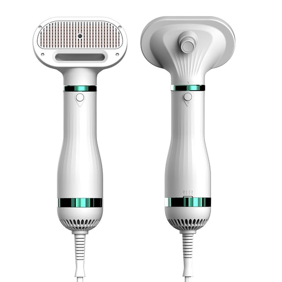 Pet Hair Dryer for Small-Sized Dogs and Cats | 2-in-1 Dog Hair Dryer with Self Cleaning Slicker Brush | Dog Blow Dryer | Overheat Protection, Portable,