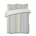 thumbnail image 2 of Colorful Striped Full Size Down Alternative Comforter, Lightweight Comforter Quilt Bedding Set with Pillow Shams Farmhouse Rainbow Color Stripes All Seasons Bed Comforter Duvet Insert 78"x90", 2 of 7