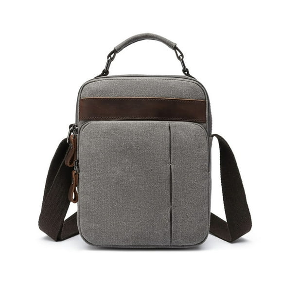 Bolso bandolera de lona pequeño con bandolera para hombre