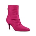 thumbnail image 1 of BLISSFUL STEP Bottines à Talon Aiguille Bout Pointu pour Femmes Rose Vif 10, 1 of 7