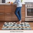 thumbnail image 6 of Blue Dog Paw Print Door Mat Indoor Outdoor,Vintage Farmhouse Rustic Wooden Grain Non Slip Welcome Mat with Rubber Backing,Absorbent Fabric Front Door Mats Entryway Rug for Home Patio Entrance 16"x24", 6 of 8