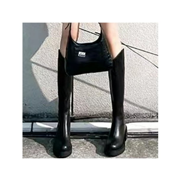 Platform riding shop boots