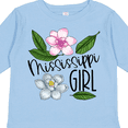 thumbnail image 4 of Inktastic Mississippi Girl Magnolia Flowers and Leaves Girls Long Sleeve Toddler T-Shirt, 4 of 5