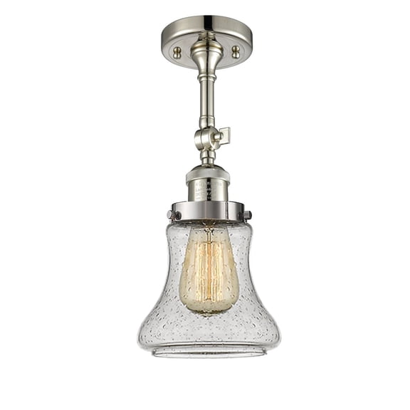 Innovations 1-LT LED Bellmont 6.5" Semi-Flush Mount - Polished Nickel - 201F-PN-G194-LED