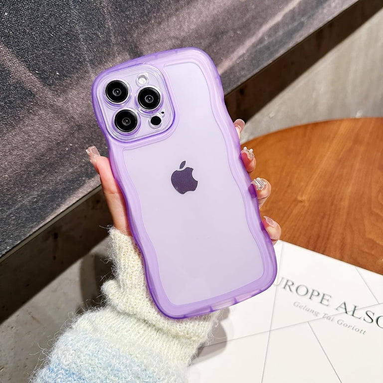 Phone Case for iPhone 15 6.1 inches, Soft Transparent TPU Wavy