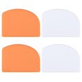 thumbnail image 4 of 4pcs Cream Scraper Kitchen Gadget Cake Baking Tool Baking Accessories Cake Scraper for Kitchen Baker Shop Home (Orange + White), 4 of 8