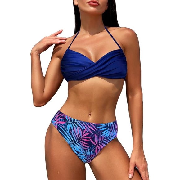 Women's Bathing Suits for Women 2 Piece Bikini Sets High Waisted Swimsuits Tummy Control Bikinis
