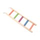 thumbnail image 2 of Juguete de escalera de madera para pájaros con gimnasio de actividades colgante, multicolor, accesorios para jaulas de aves pequeñas para trepar, morder, hacer ejercicio y jugar., 2 of 6