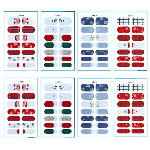 Christmas Nail Wraps Nail Cute Gel Nail Stickers Self Adhesive Manicure