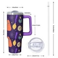 thumbnail image 2 of Halloween Gift 30oz Spooky Pumpkin Travel Coffee Mug with Handle and Straw Lid – Insulated Tumbler Cup, 2 of 5