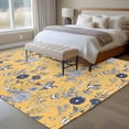 thumbnail image 4 of 5'x8' Area Rugs, Vintage Flower Indoor Outdoor Area Rug for Living Room Bedroom, Country Bird Garden Butterfly Yellow Washable Bathroom Rugs Kitchen Floor Carpet Mats Home Decor Aesthetic, 4 of 8