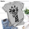 thumbnail image 5 of Nueva camiseta de verano con estampado de jirafa, camiseta informal de dibujos animados para mujer Eccomum Verde/S, 5 of 5