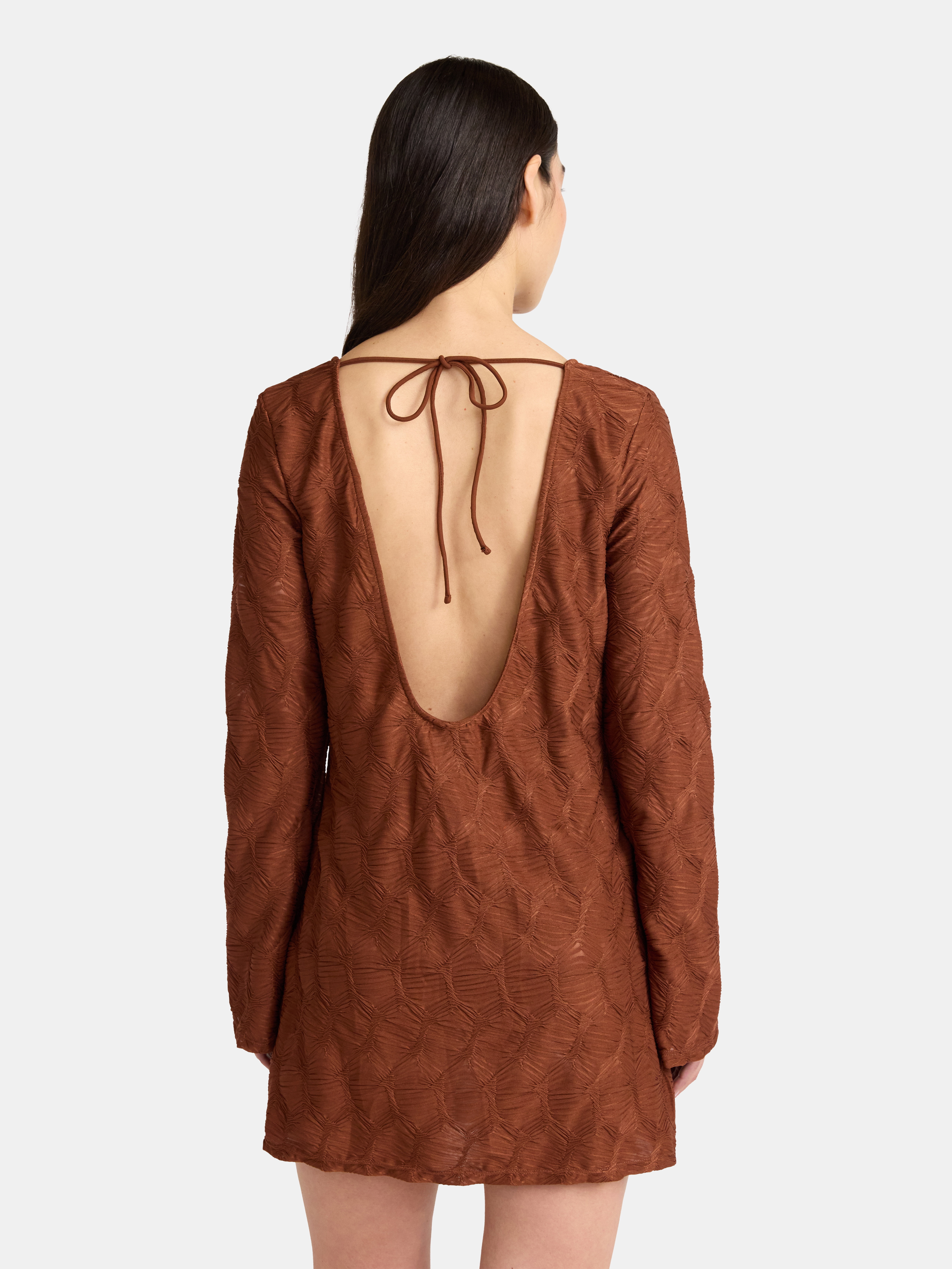 No Boundaries Scrunch Texture Coverup Dress, Women’s